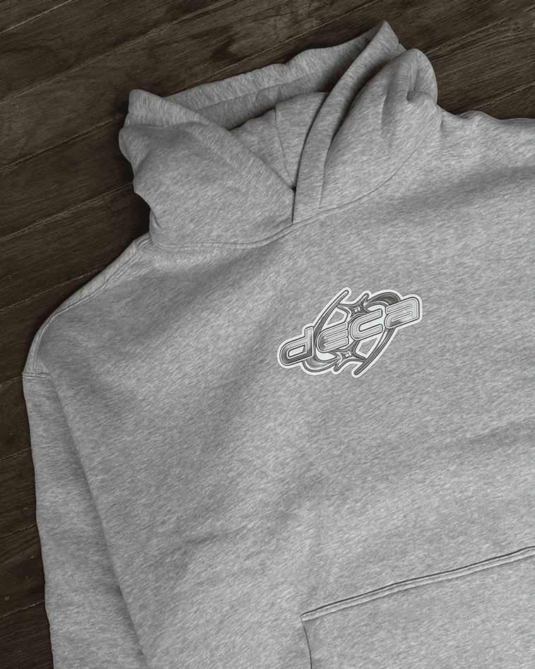 White Star Logo - Oversized Fleeced Hoodie - ODEXA