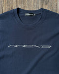 Logo - Navy Heavyweight Drop Shoulder Tee - ODEXA