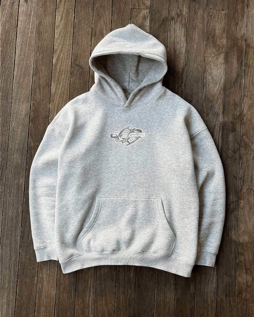White Star Logo - Oversized Fleeced Hoodie - ODEXA