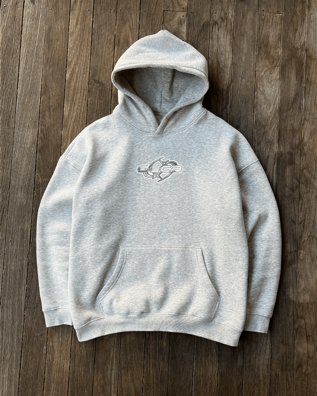 White Star Logo - Oversized Fleeced Hoodie - ODEXA