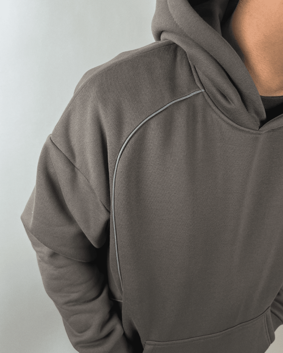 Accented Reflective Oversized Hoodie - ODEXA