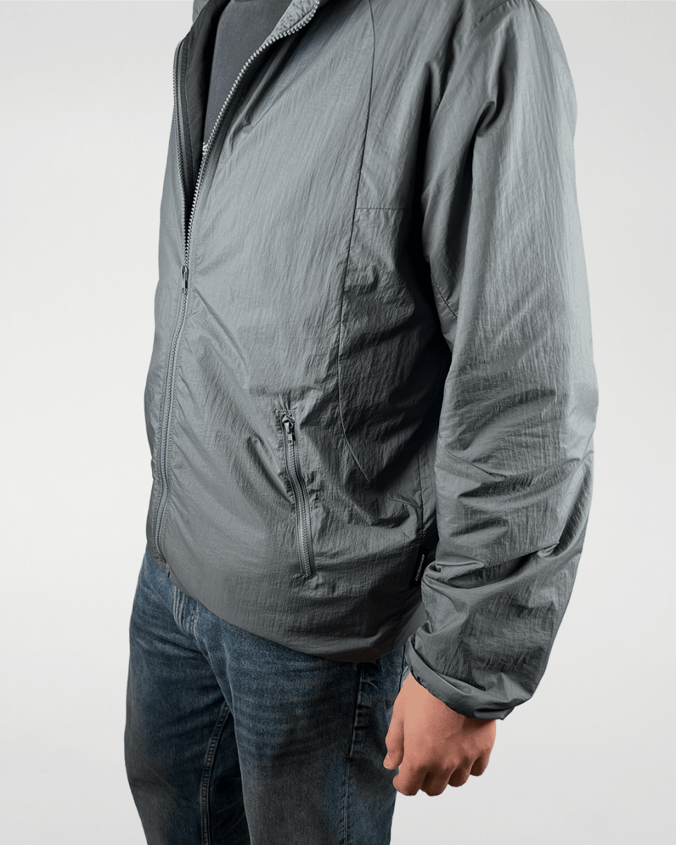 Lined Windbreaker Spray Jacket - Slate Green - ODEXA