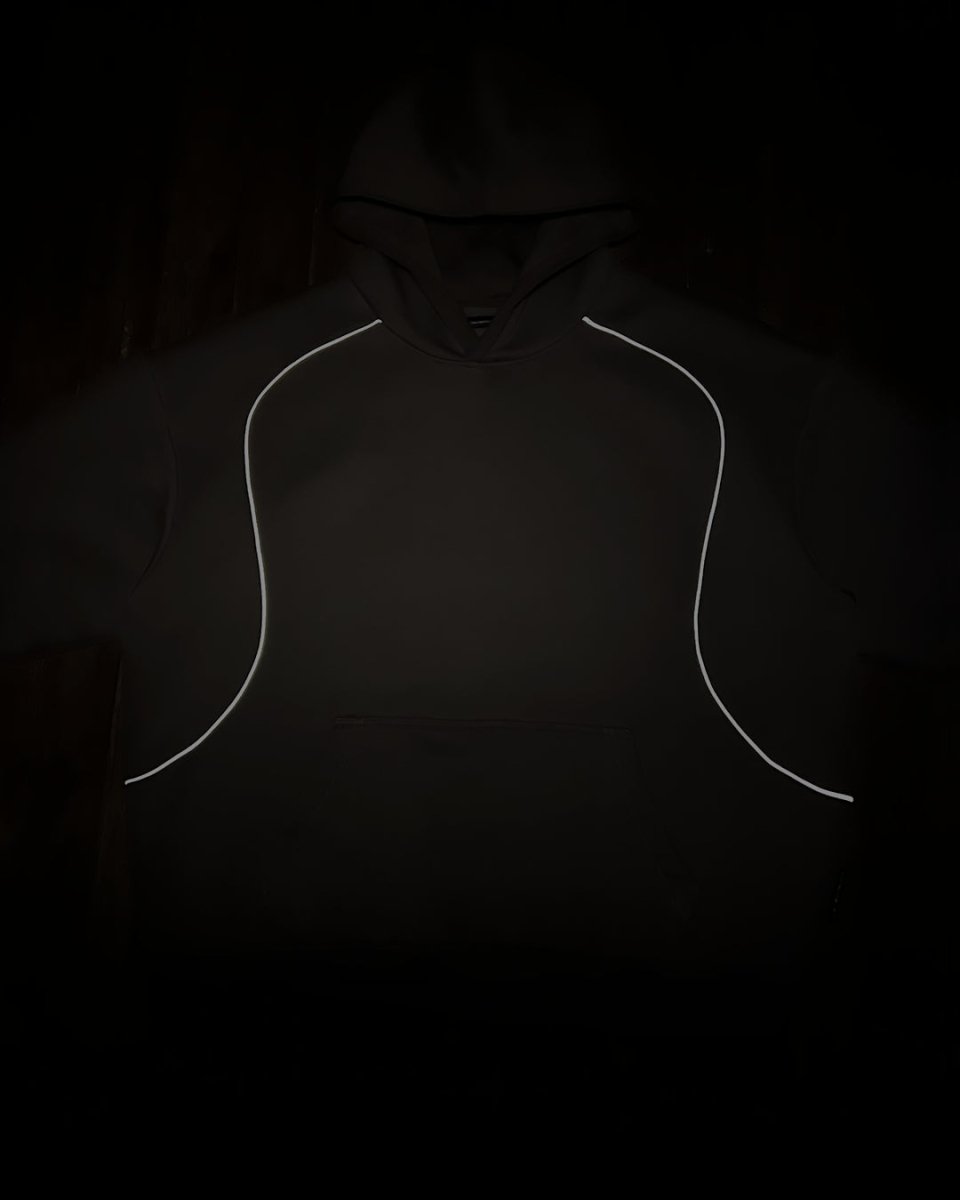 Accented Reflective Oversized Hoodie - ODEXA
