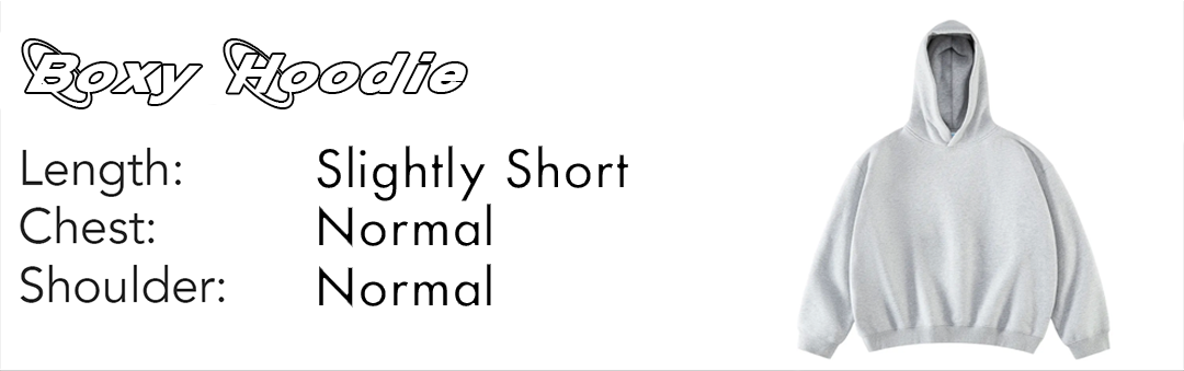 White hoodie with measurement text on a white background