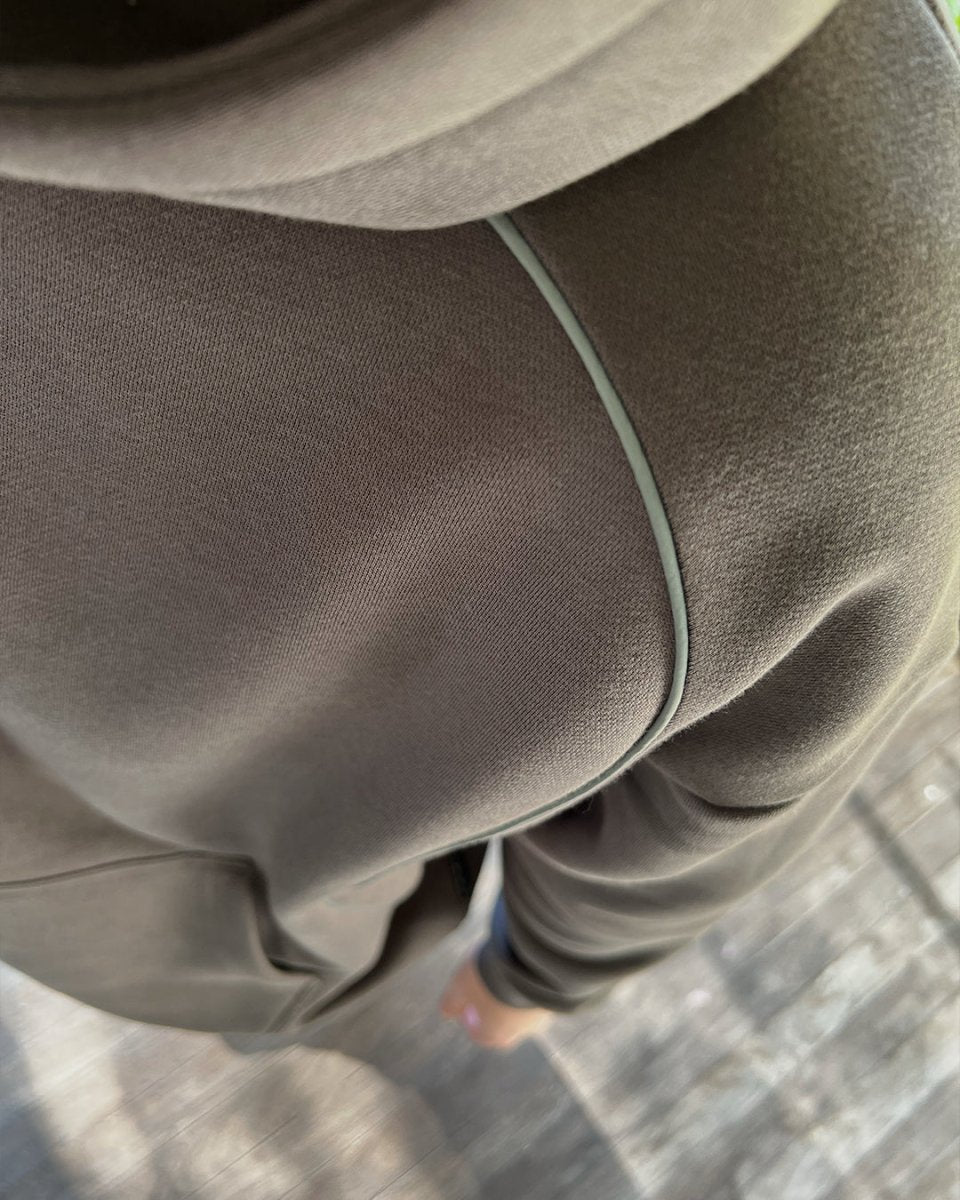 Accented Reflective Oversized Hoodie - ODEXA