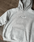 White Star Logo - Oversized Fleeced Hoodie - ODEXA