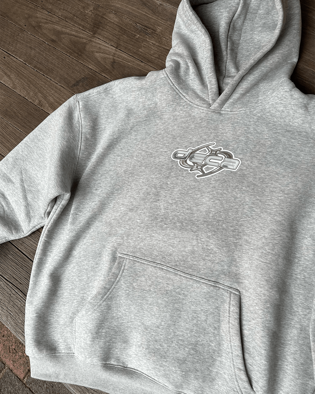 White Star Logo - Oversized Fleeced Hoodie - ODEXA