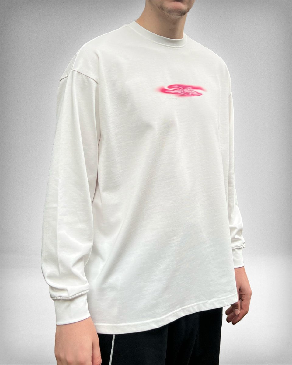 Pink Blob - Oversized Long Sleeve Tee - ODEXA