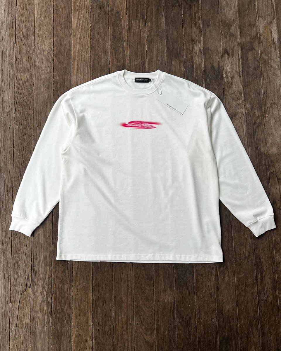 Pink Blob - Oversized Long Sleeve Tee - ODEXA